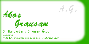 akos grausam business card